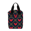 Red Rooster Pattern Print Bible Tote Bag