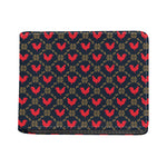 Red Rooster Pattern Print Bifold Wallet