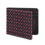 Red Rooster Pattern Print Bifold Wallet