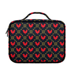 Red Rooster Pattern Print Briefcase Bible Bag
