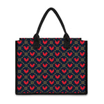 Red Rooster Pattern Print Canvas Tote Bag