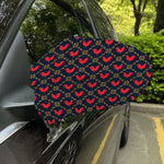 Red Rooster Pattern Print Car Side Mirror Covers