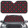 Red Rooster Pattern Print Car Windshield Sun Shade