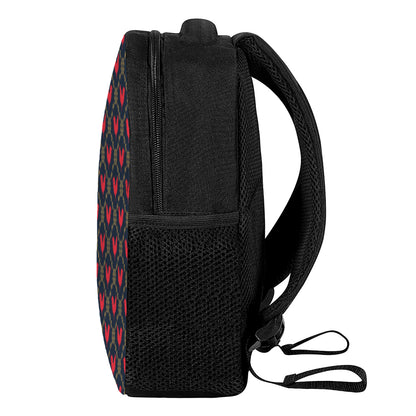 Red Rooster Pattern Print Casual Backpack