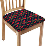 Red Rooster Pattern Print Chair Cushion Cover
