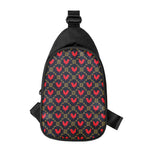 Red Rooster Pattern Print Chest Bag