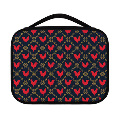 Red Rooster Pattern Print Classic Bible Case