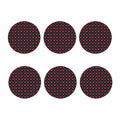 Red Rooster Pattern Print Coaster Set