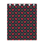 Red Rooster Pattern Print Curtain