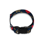 Red Rooster Pattern Print Dog Collar