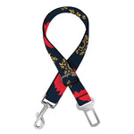 Red Rooster Pattern Print Dog Seat Belt