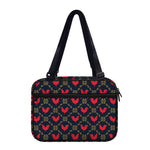 Red Rooster Pattern Print Double Strap Bible Bag