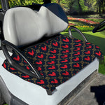 Red Rooster Pattern Print Golf Cart Seat Cover