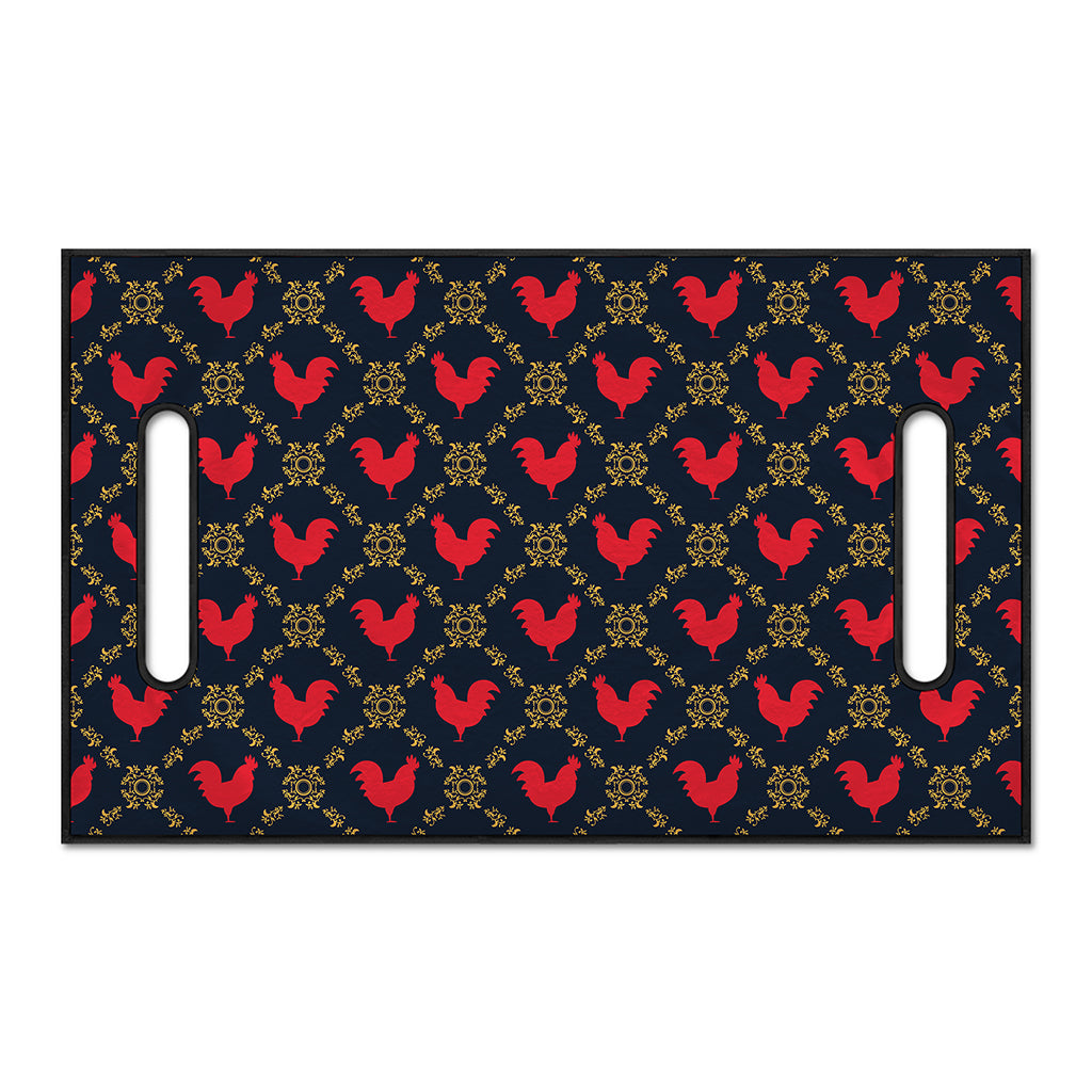 Red Rooster Pattern Print Golf Cart Seat Cover