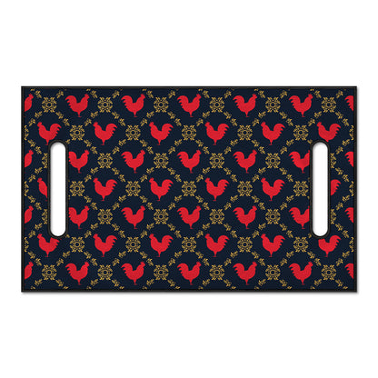 Red Rooster Pattern Print Golf Cart Seat Cover