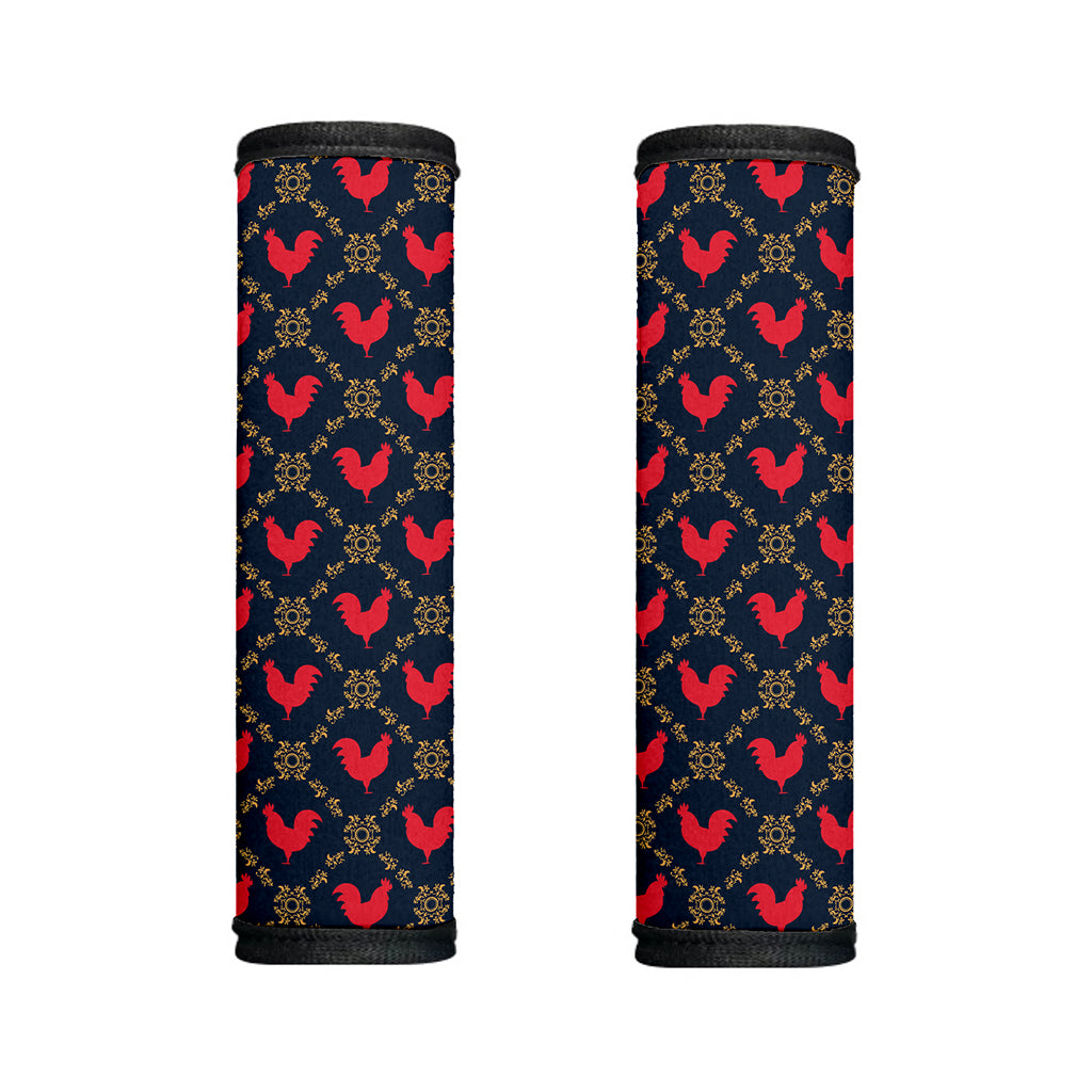 Red Rooster Pattern Print Handle Covers