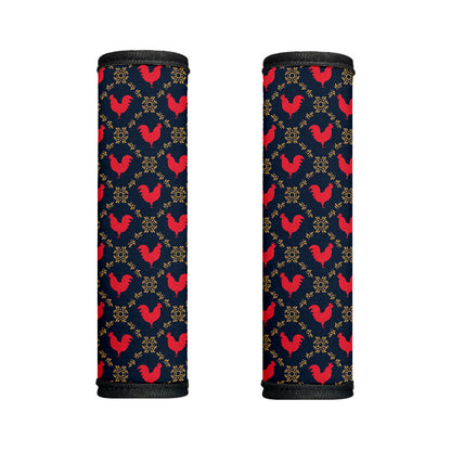 Red Rooster Pattern Print Handle Covers