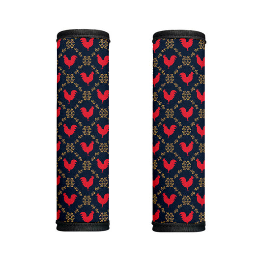 Red Rooster Pattern Print Handle Covers