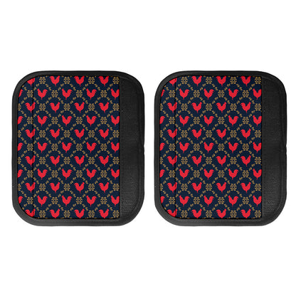 Red Rooster Pattern Print Handle Covers