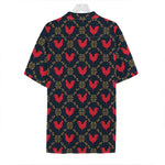 Red Rooster Pattern Print Hawaiian Shirt