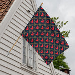Red Rooster Pattern Print House Flag