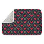 Red Rooster Pattern Print Indoor Door Mat