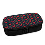 Red Rooster Pattern Print Insulin Cooler Travel Case