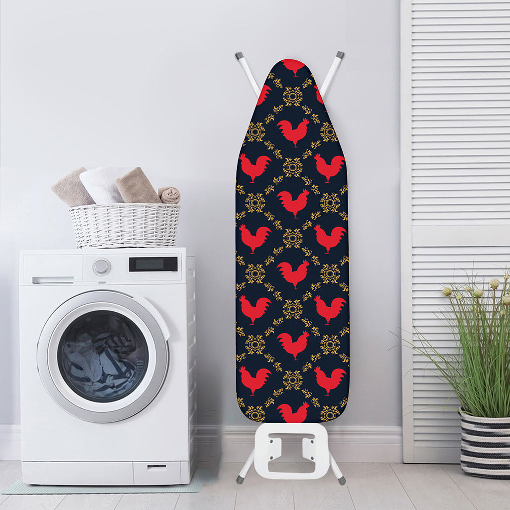 Red Rooster Pattern Print Ironing Board Cover