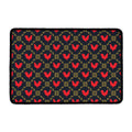 Red Rooster Pattern Print Kitchen Mat
