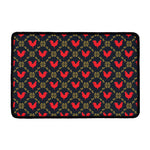 Red Rooster Pattern Print Kitchen Mat