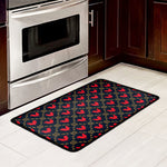 Red Rooster Pattern Print Kitchen Mat