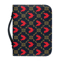 Red Rooster Pattern Print Leather Bible Cover