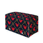 Red Rooster Pattern Print Leather Tissue Box Cover