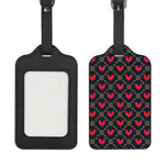 Red Rooster Pattern Print Luggage Tag