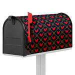 Red Rooster Pattern Print Mailbox Cover