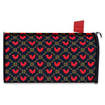 Red Rooster Pattern Print Mailbox Cover