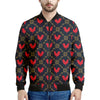 Red Rooster Pattern Print Men's Bomber Jacket