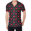 Red Rooster Pattern Print Men's Shirt