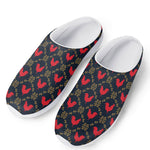 Red Rooster Pattern Print Mesh Casual Shoes