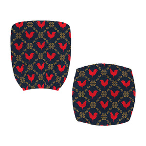 Red Rooster Pattern Print Office Chair Cover