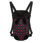 Red Rooster Pattern Print Pet Carrier Backpack