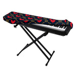 Red Rooster Pattern Print Piano Keyboard Cover