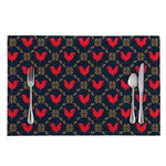 Red Rooster Pattern Print Placemat
