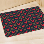 Red Rooster Pattern Print Polyester Doormat