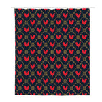 Red Rooster Pattern Print Polyester Shower Curtain