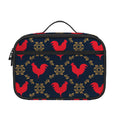 Red Rooster Pattern Print Portable Lunch Bag