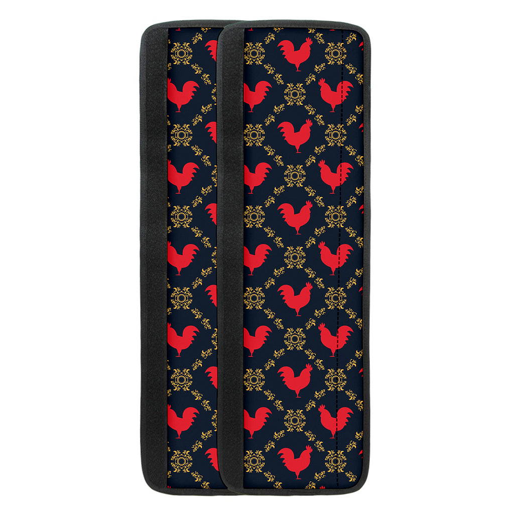 Red Rooster Pattern Print Refrigerator Handle Covers