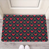 Red Rooster Pattern Print Rubber Doormat