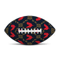 Red Rooster Pattern Print Rugby Ball