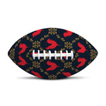 Red Rooster Pattern Print Rugby Ball